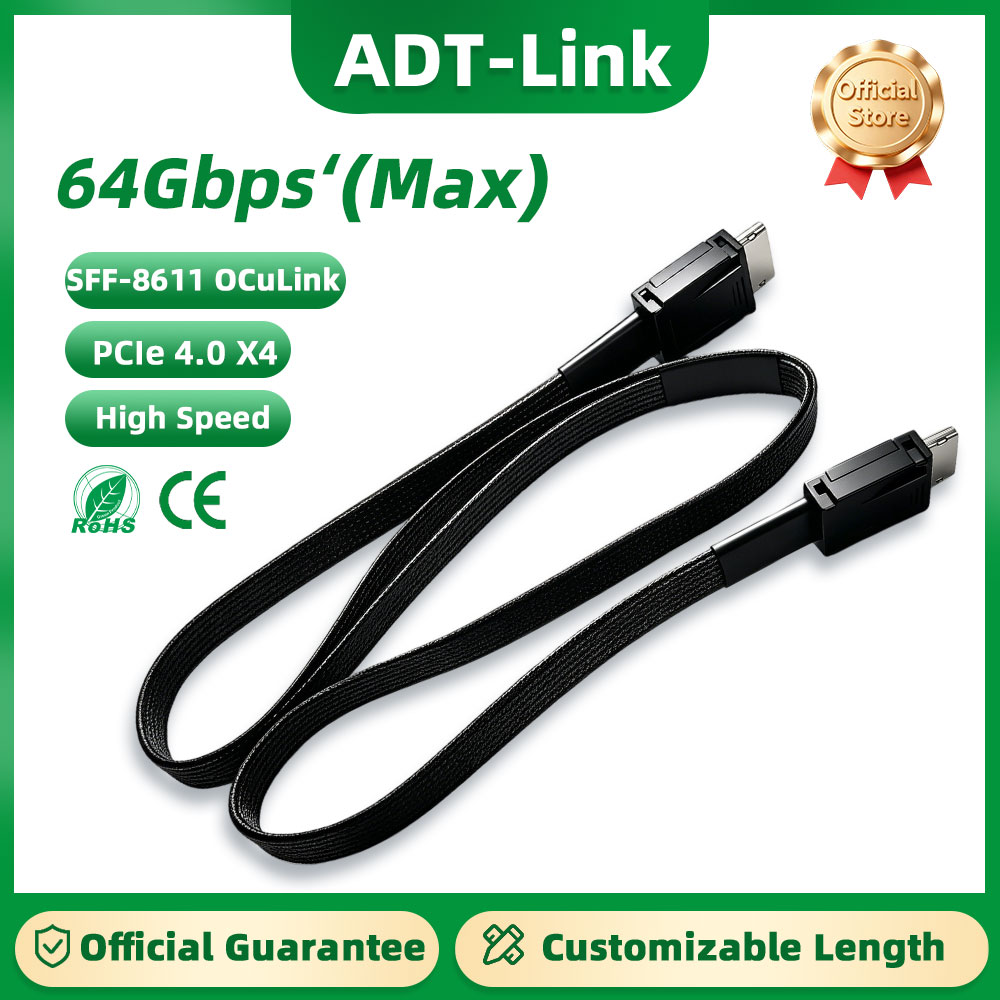 External Gpu Dock Pcie 4.0 Oculink - Kabel Ekstensi ADT-Link 64Gb Male to