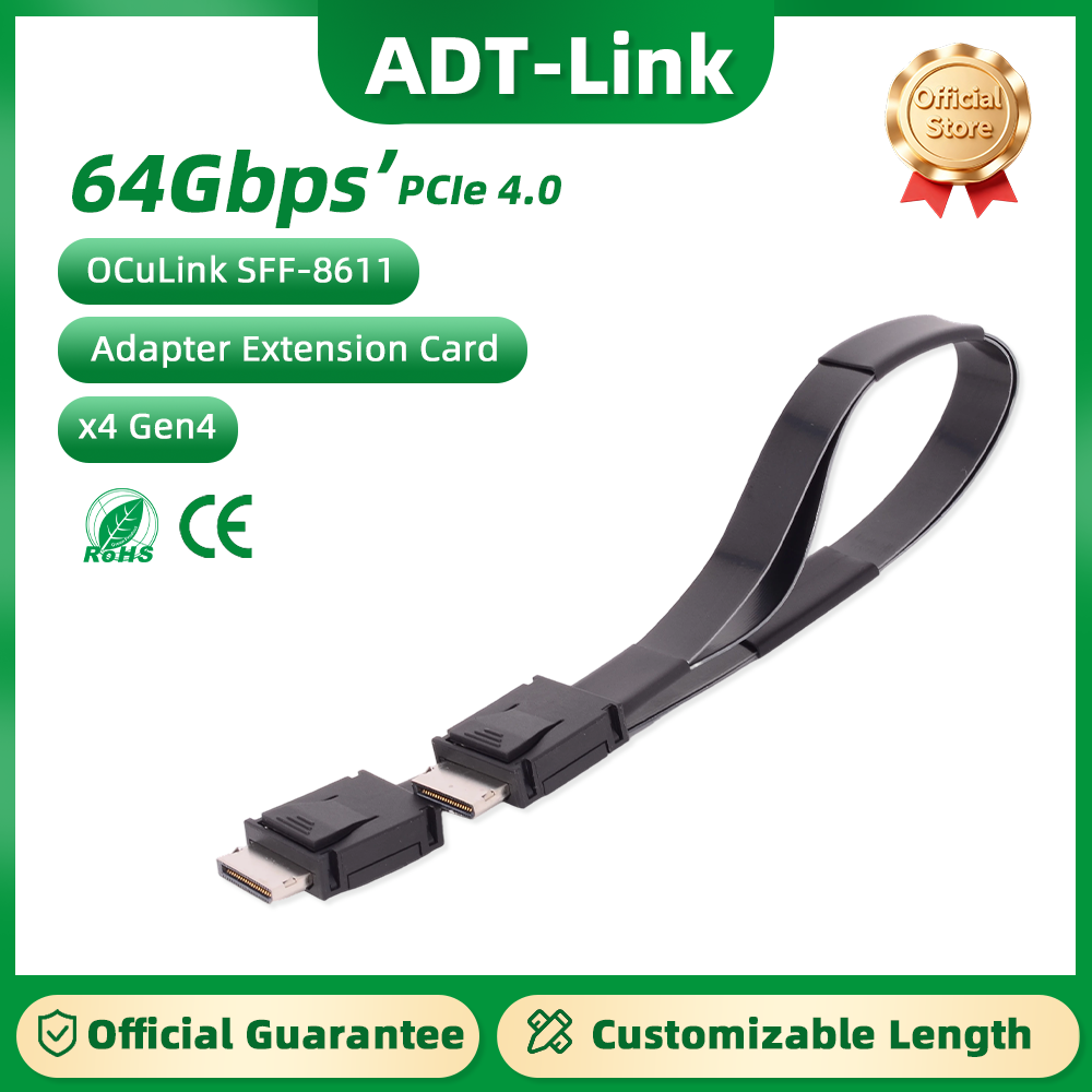 External Gpu Dock Pcie 4.0 Oculink - ADT-Link PCI-E 4.0 X4 SFF-8611 Kabel