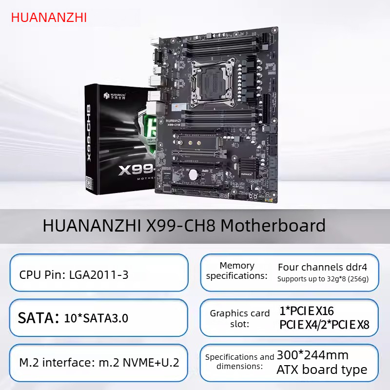 X99 Dual Cpu Motherboard Combo - HUANANZHI LGA2011-3 X99 Motherboard X99 CH8