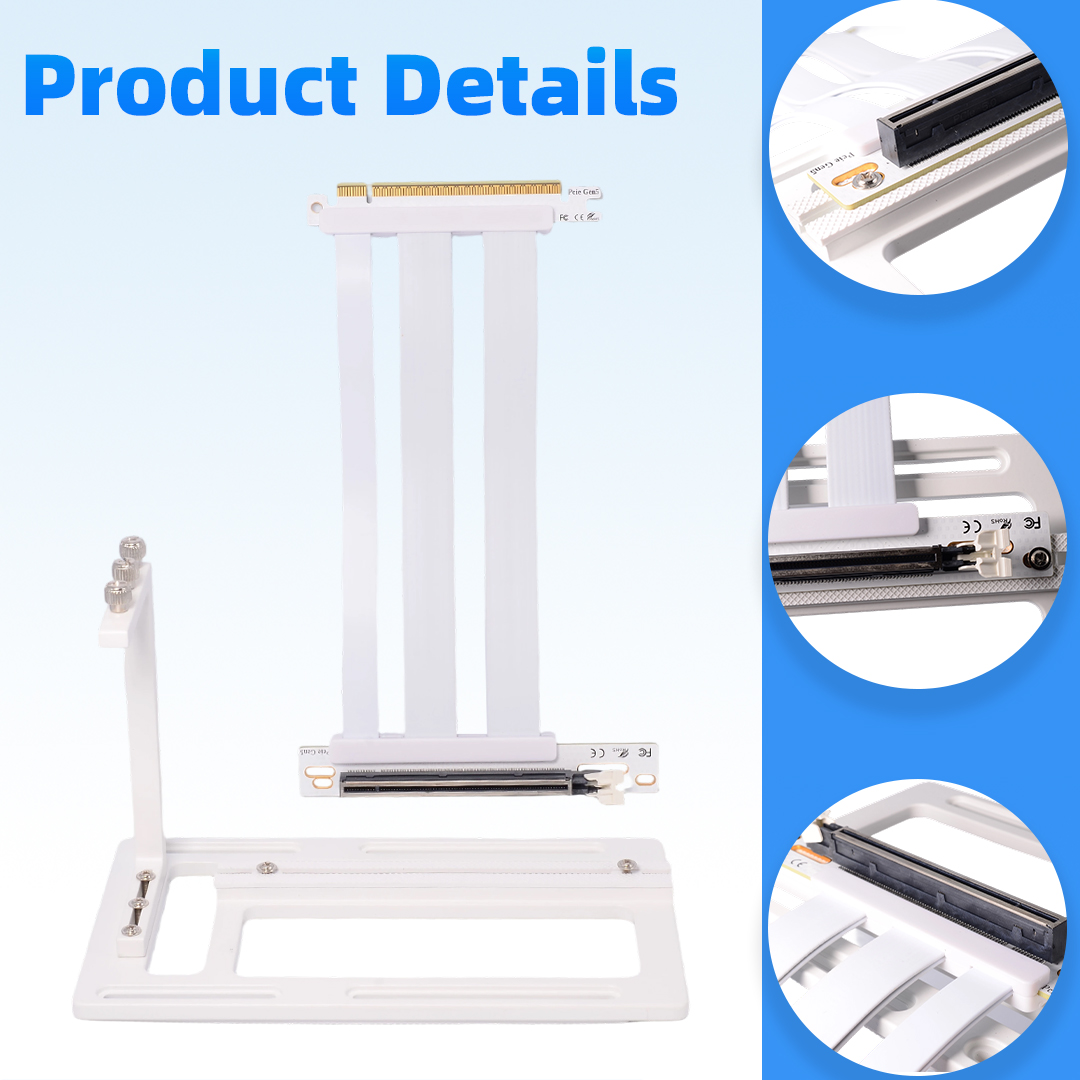 Pcie 4.0 X16 Riser Cable 90 Degree - Kabel Riser PCIe 5.0 /4.0 /3.0