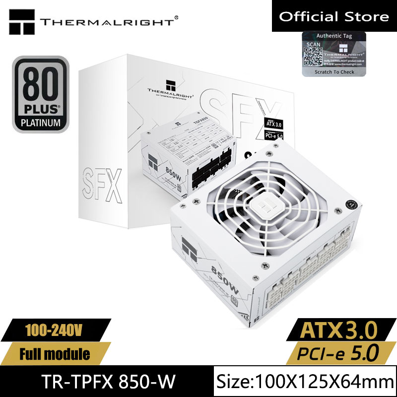 Sfx Power Supply 850W Gold - Thermalright TR-TPFX850-W catu daya sasis putih,