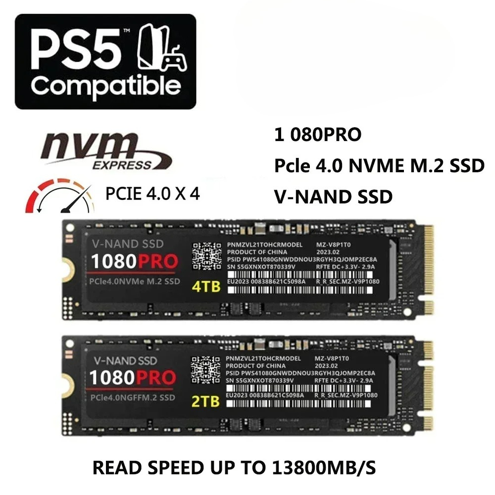 M.2 Nvme 4Tb Pcie 4.0 Ssd - 2026 1080PRO PCIe 4.0 NVMe M.2