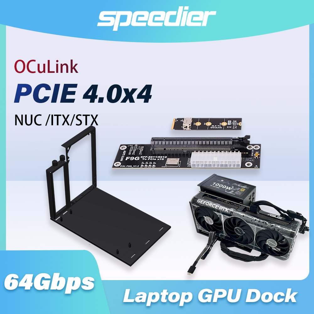 F9G 64Gbps OcuLink ke PCIE 4.0 - External Gpu Dock Pcie 4.0 Oculink ulasan dan harga