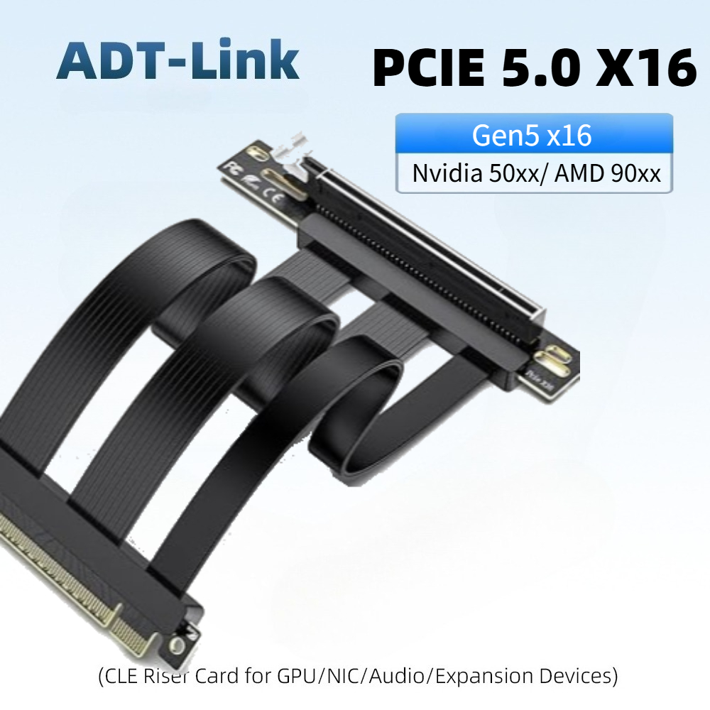 Kabel Riser PCIE 5.0 x16, Semp - Pcie 4.0 X16 Riser Cable 90 Degree ulasan dan harga