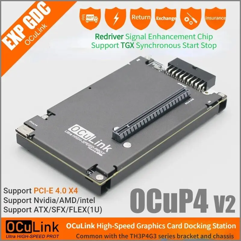OCuP4V2 OCuLink GPU Dock w CIP - External Gpu Dock Pcie 4.0 Oculink ulasan dan harga