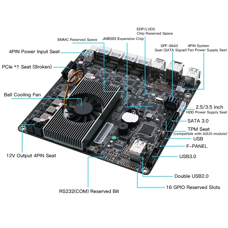 Motherboard N100 Nas 2xm.2 Nvm - Nas Motherboard N100 6 Sata ulasan dan harga