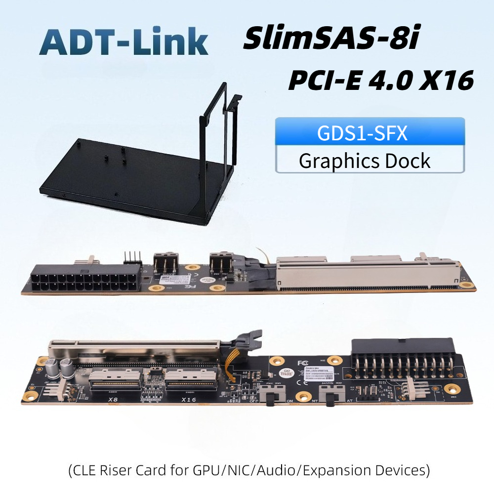 Dual SlimSAS 8i Graphics GPU D - External Gpu Dock Pcie 4.0 Oculink ulasan dan harga
