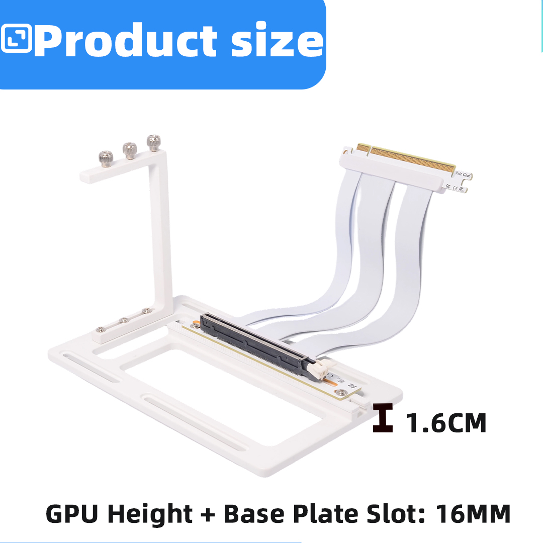 Kabel Riser PCIe 5.0 /4.0 /3.0 - Pcie 4.0 X16 Riser Cable 90 Degree ulasan dan harga