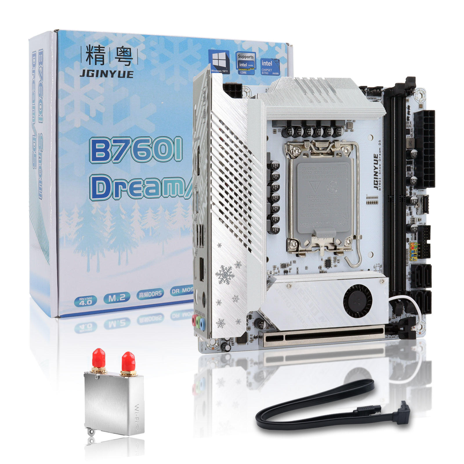 JGINYUE B760 Motherboard Mini  - Lga 1700 Ddr5 Itx Motherboard ulasan dan harga