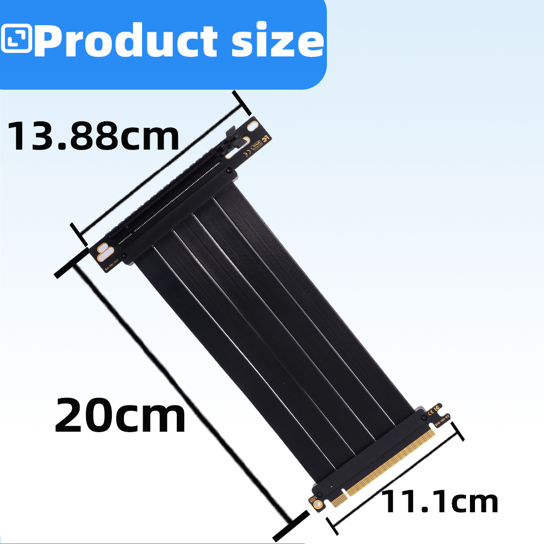 Kabel Adaptor Riser Ekstensi K - Pcie 4.0 X16 Riser Cable 90 Degree ulasan dan harga