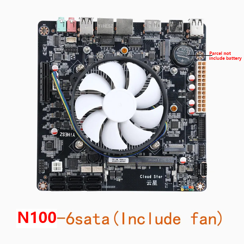 Motherboard Intel N100 Mini-IT - Nas Motherboard N100 6 Sata ulasan dan harga